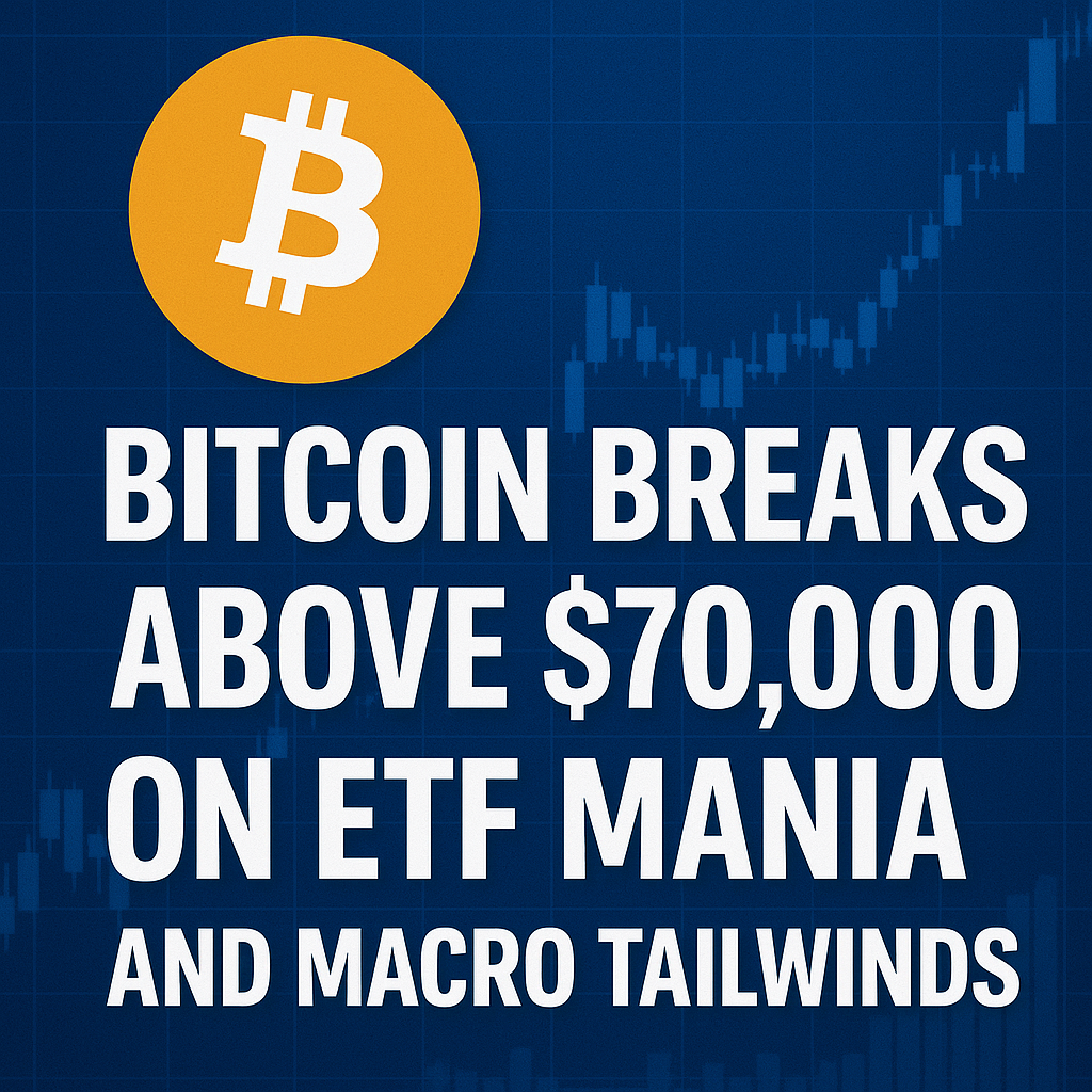 Bitcoin Breaks Above $70,000 on ETF Mania and Macro Tailwinds